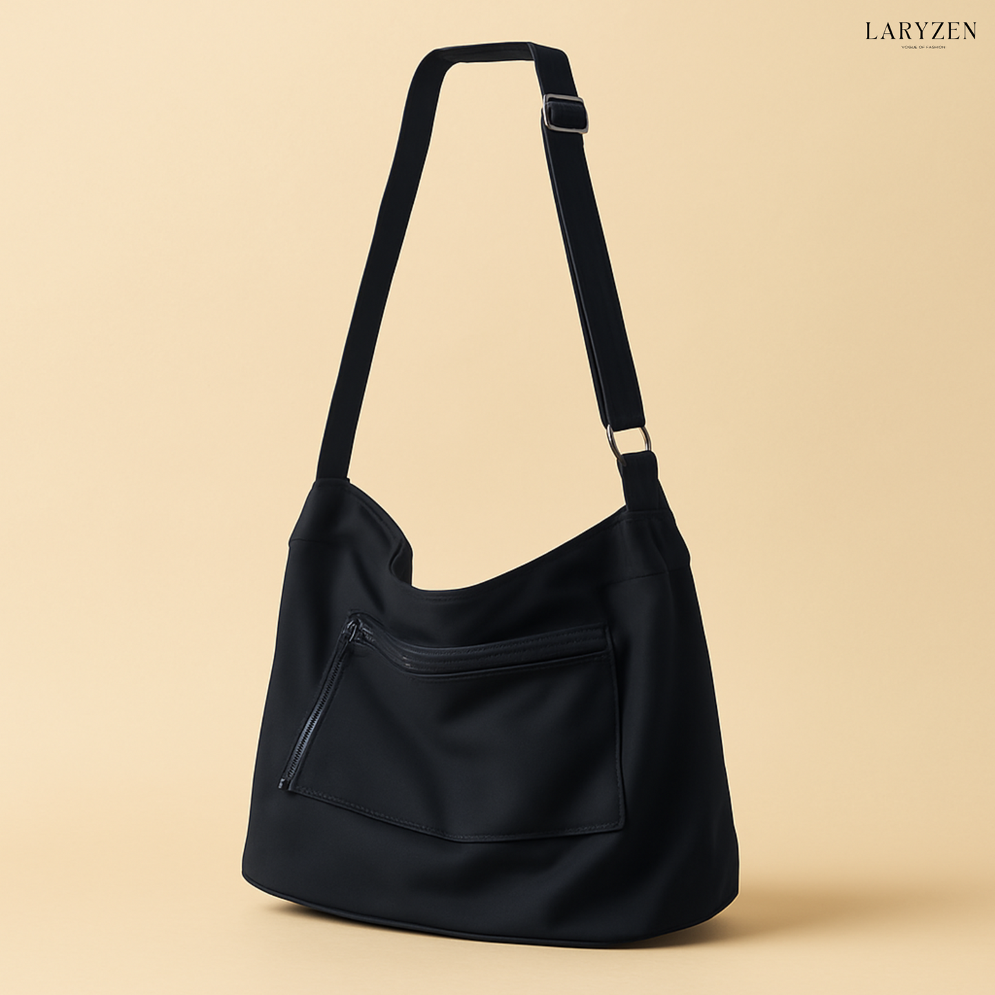 Sling Crossbody Bag - Solid Canvas Purse With Internal & External Pockets | Storage Space For Essentials