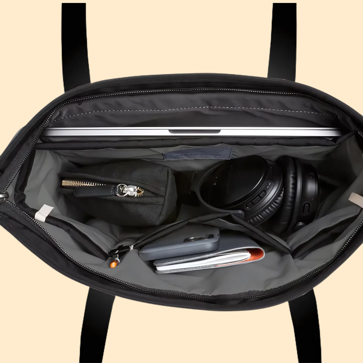 Premium Corporate Black Laptop Bag for Women with Laptop compartment